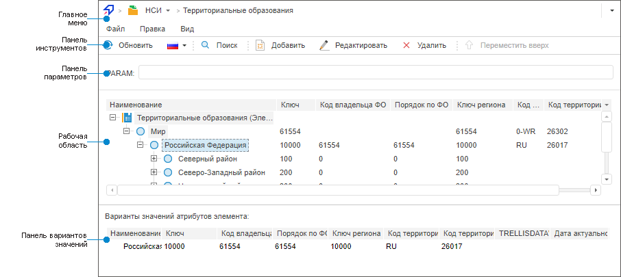 Табличный справочник НСИ открытый на просмотр