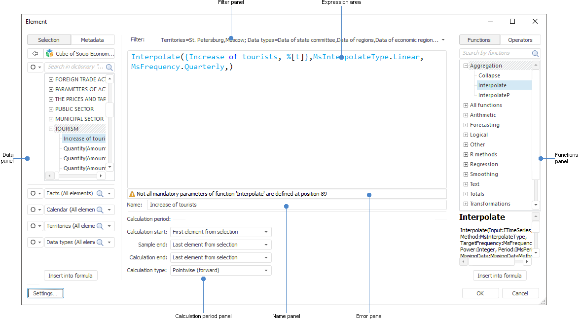 Expression editor