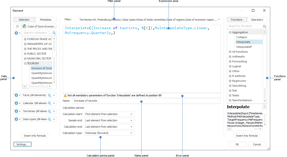 Expression editor