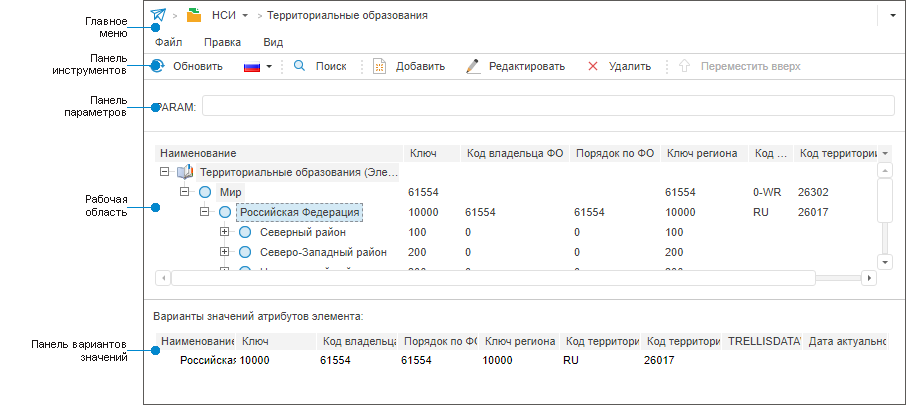 Табличный справочник НСИ открытый на просмотр