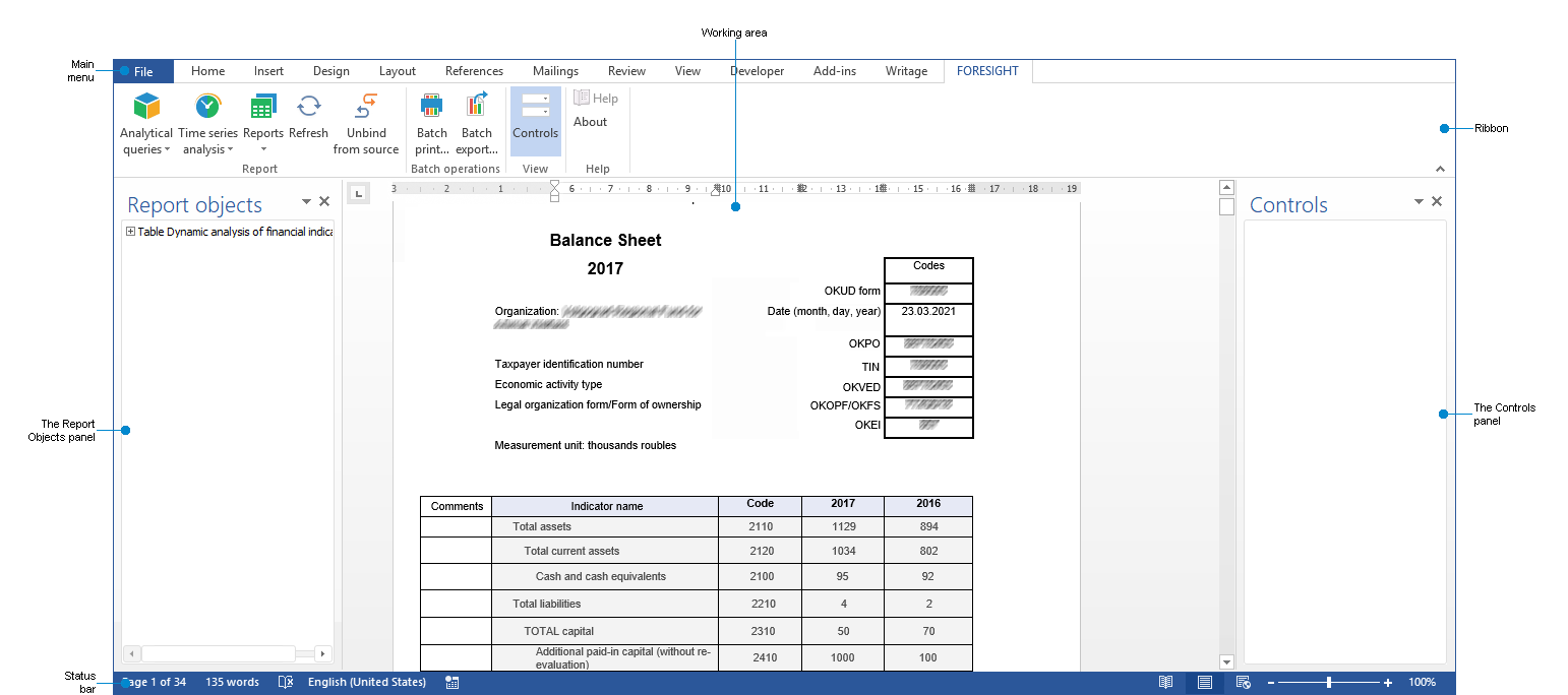 Foresight Add-In for Word