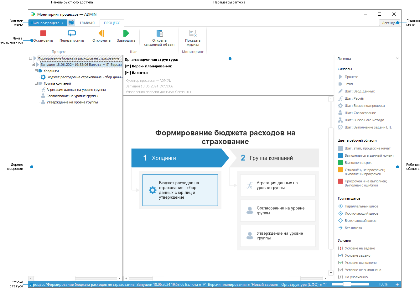 Мониторинг процессов в настольном приложении